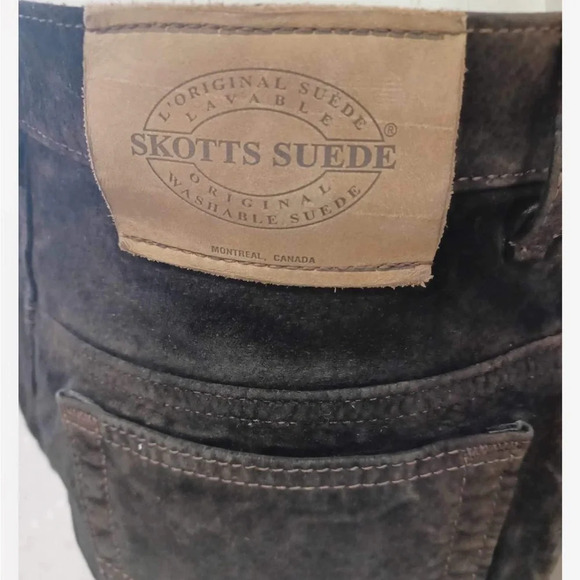 Skotts Brown Suede Lined Pants  Size 32 - Picture 10 of 12
